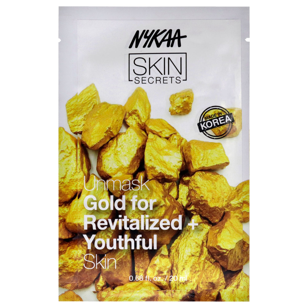 แผ่นมาสก์หน้า Skin Secrets สูตร Gold จาก Nykaa Naturals สำหรับผู้หญิง - 1 แผ่น