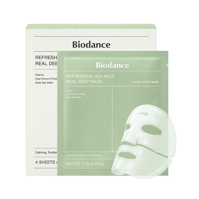 BIODANCE Refreshing Sea Kelp Real Deep Mask จำนวน 4 แผ่น – Claming Green