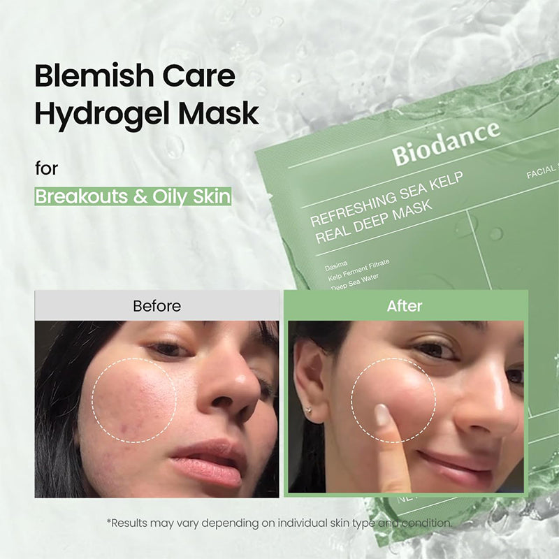 BIODANCE Refreshing Sea Kelp Real Deep Mask จำนวน 4 แผ่น – Claming Green