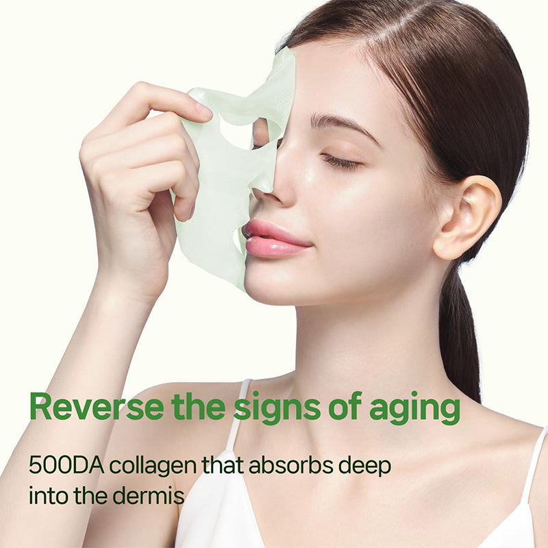 DERMAFIX Cica Collagen Mask 8 Sheets – Soothing & Repairing Green