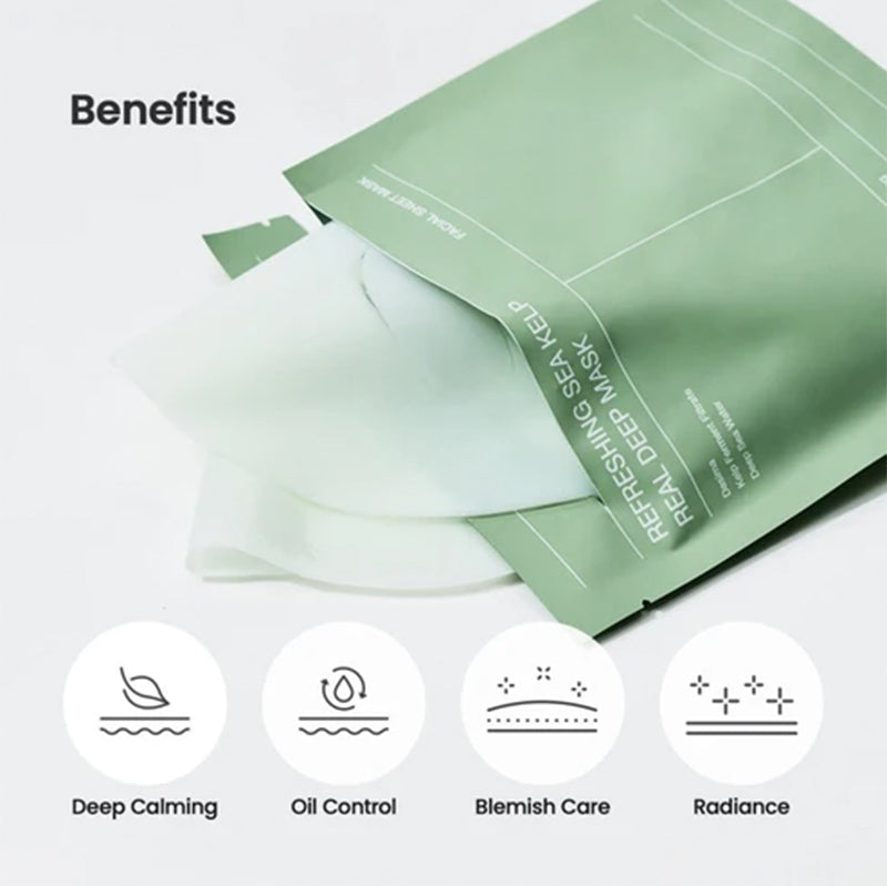 BIODANCE Refreshing Sea Kelp Real Deep Mask จำนวน 4 แผ่น – Claming Green