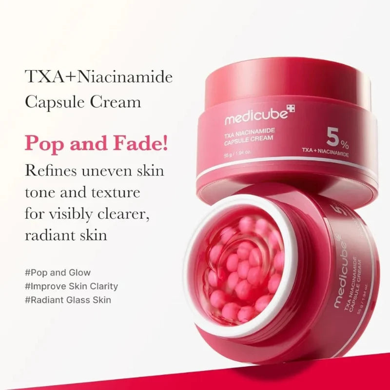Medicube TXA Niacinamide Capsule Cream 55 กรัม – ครีมบำรุงผิวขาวกระจ่างใสจากเกาหลีเพื่อผิวเรียบเนียนและดูสม่ำเสมอ
